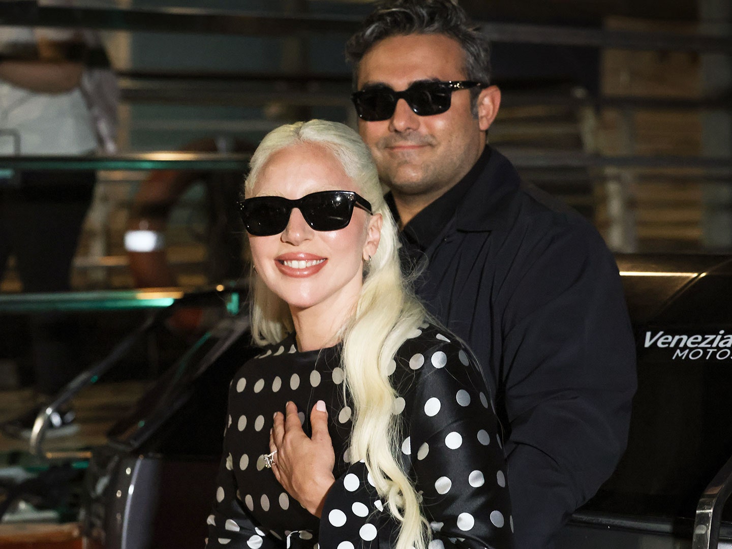 Lady Gaga flashes her gargantuan engagement ring for the first time at the Venice Film Festival
